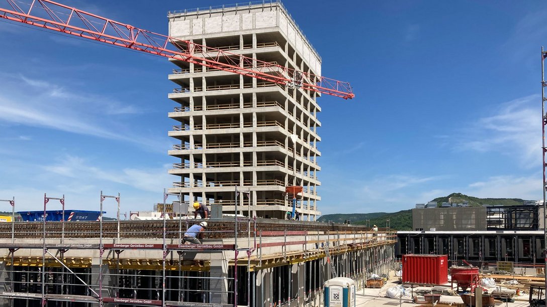 Baustelle des BCL Projekts Campus Inselplatz in Jena