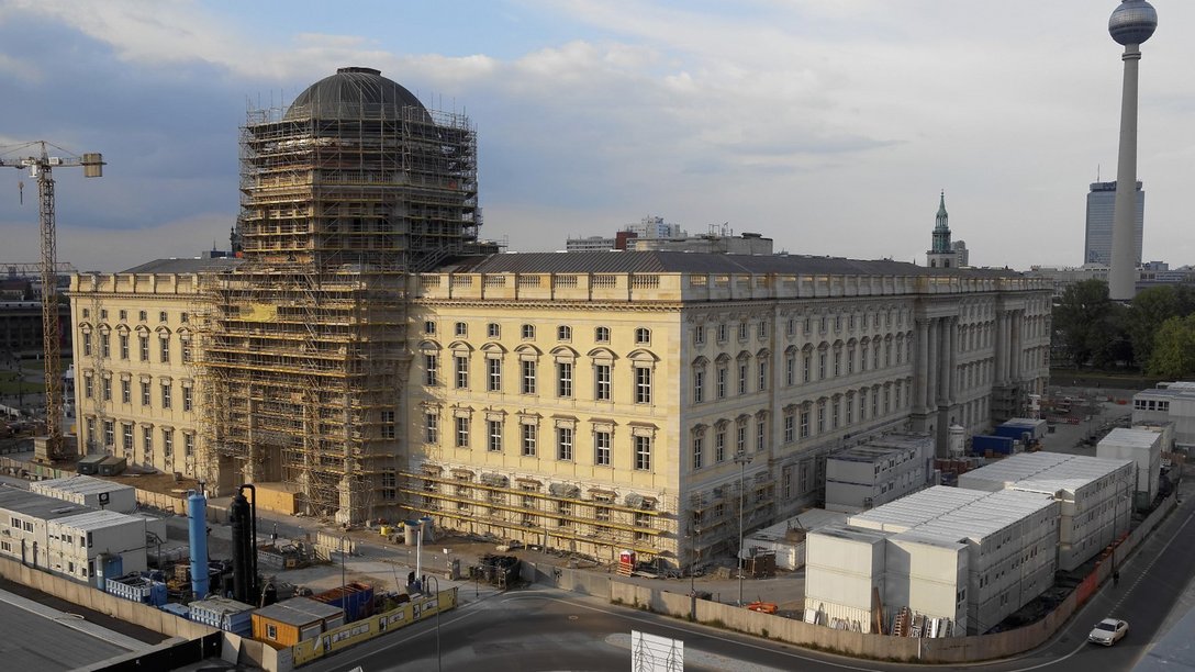 View of the construction site of Berlin City Palace - Humboldt Forum