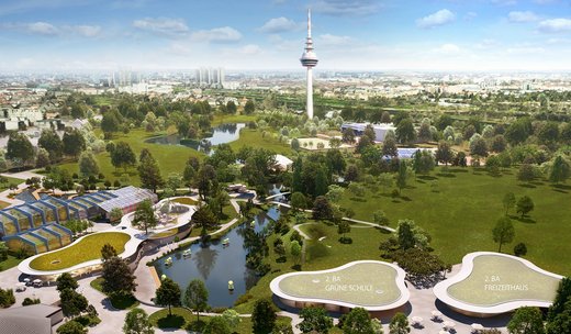 Luisenpark - New park centre, Mannheim, Germany