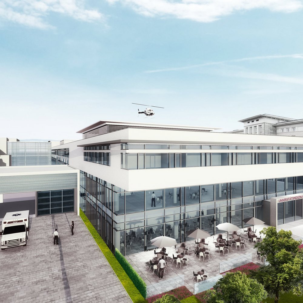 [References:]||University Medical Centre Rostock, new building Central Medical Function, Rostock, Germany